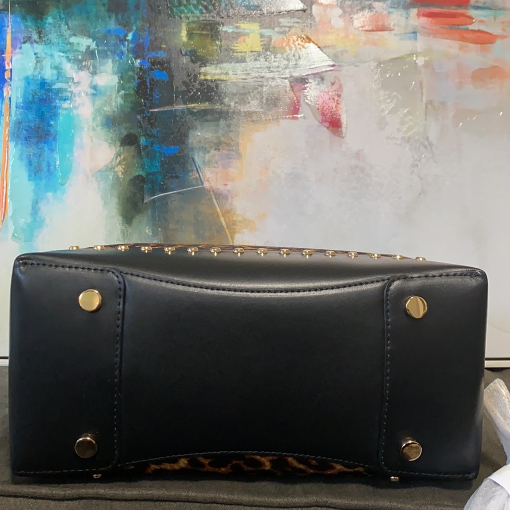Michael Kors Mercer Gallery Leopard Calf Hair Satchel - Picture 6 of 12